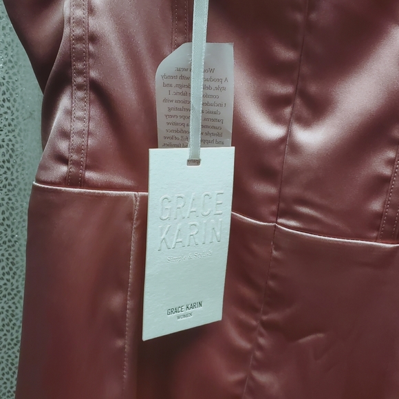 Rose  Ruched Cocktail Mini Dress by Grace Karin - Picture 4 of 11